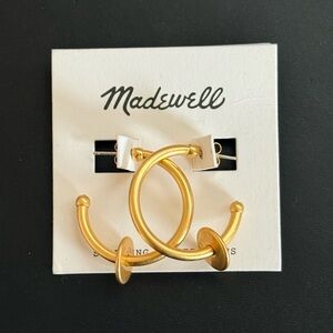 New Madewell Washer Medium Hoop Earrings